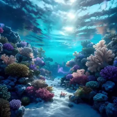 Coral Reef Glowing Jellyfish