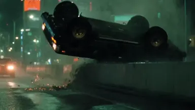 1990s Tokyo Chase and Rollover Crash