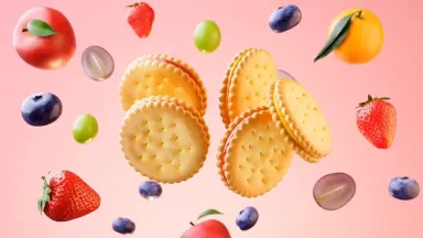 Fruit Biscuit Product Ad